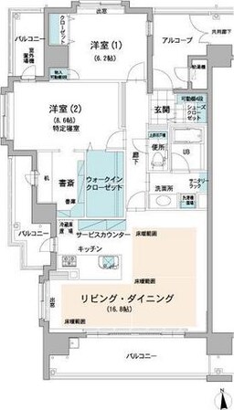 ロイヤルパークス荻窪の物件間取画像